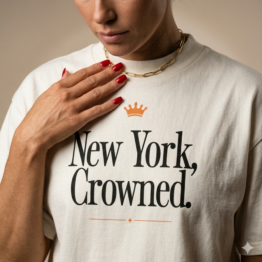 New York, Crowned. Oversized High-Neck Tee