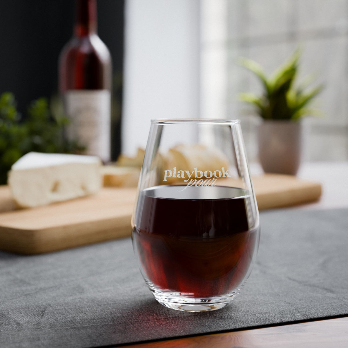 Playbook Pour Stemless Wine Glass
