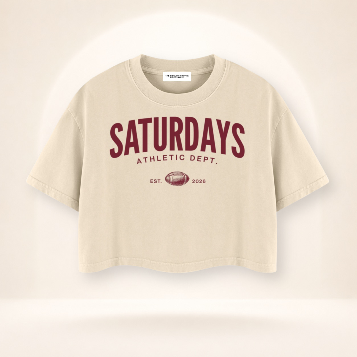 Saturdays Athletic Dept. Mineral Wash Crop Tee – product view 1