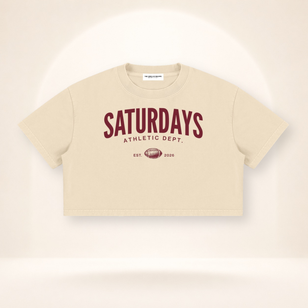 Saturdays Athletic Dept. Mineral Wash Crop Tee – product view 4