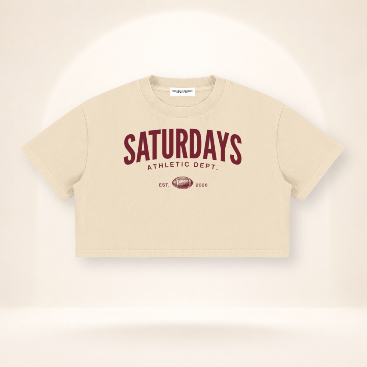 Saturdays Athletic Dept. Mineral Wash Crop Tee – product view 4