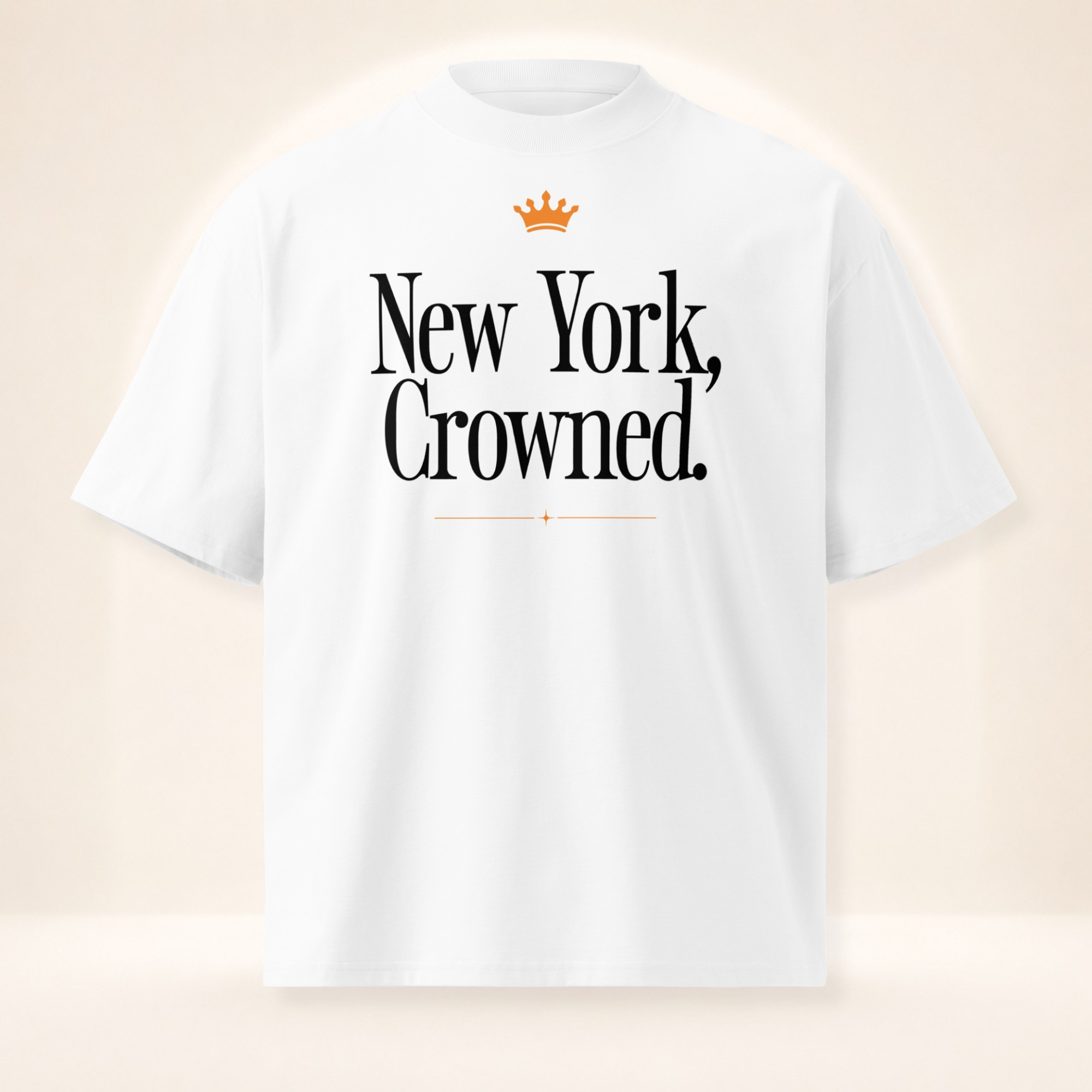 New York, Crowned. Oversized High-Neck Tee