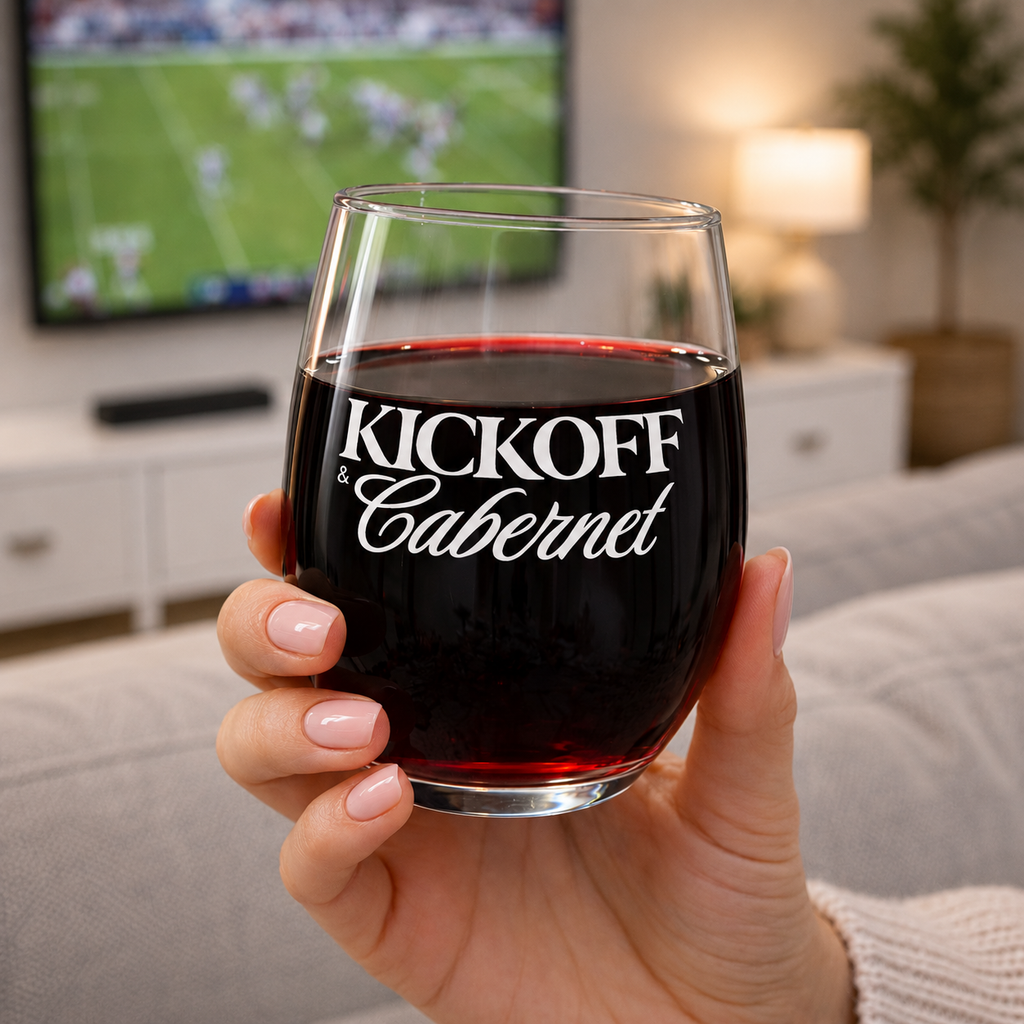 Kickoff & Cabernet Stemless Wine Glass