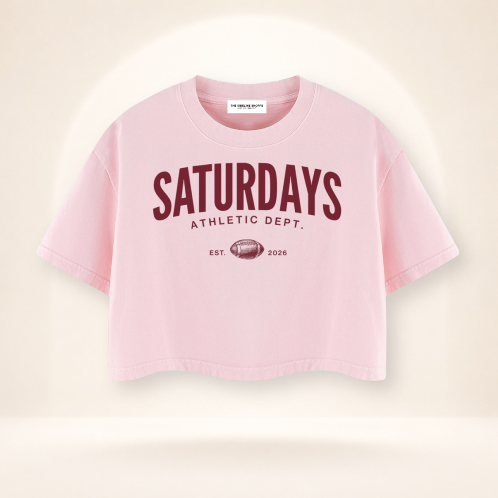 Saturdays Athletic Dept. Mineral Wash Crop Tee – product view 3