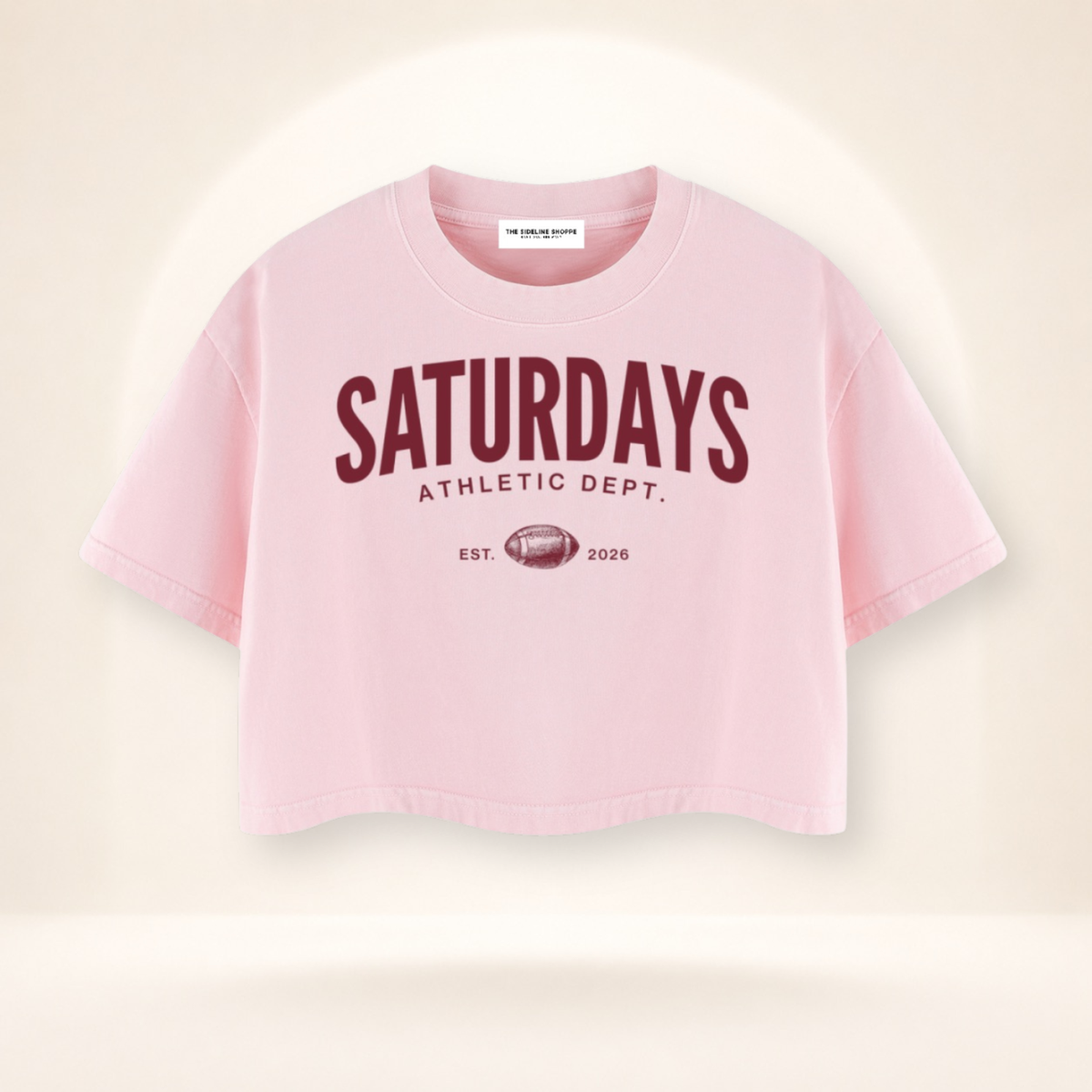 Saturdays Athletic Dept. Mineral Wash Crop Tee – product view 3