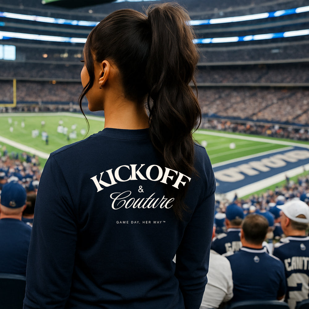 'Kickoff & Couture' Long Sleeve Tee, long sleeve tee from Sideline Société