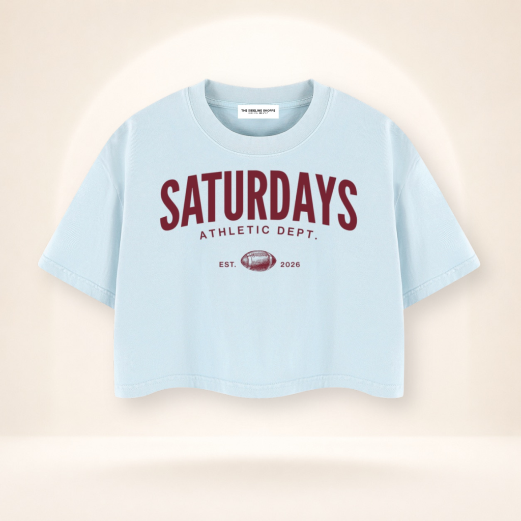 Saturdays Athletic Dept. Mineral Wash Crop Tee – product view 2