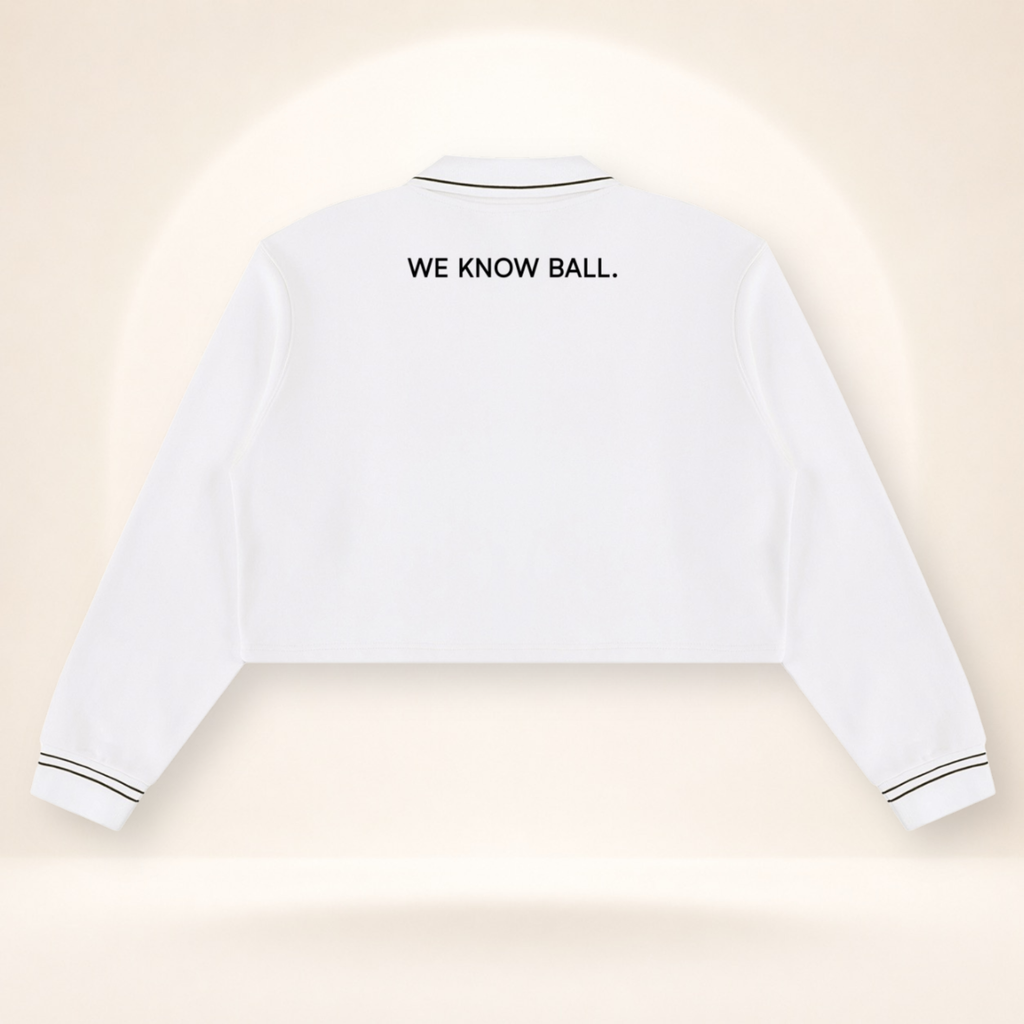 Women Who Love Sports Are Better Cropped Collared Sweatshirt – product view 8