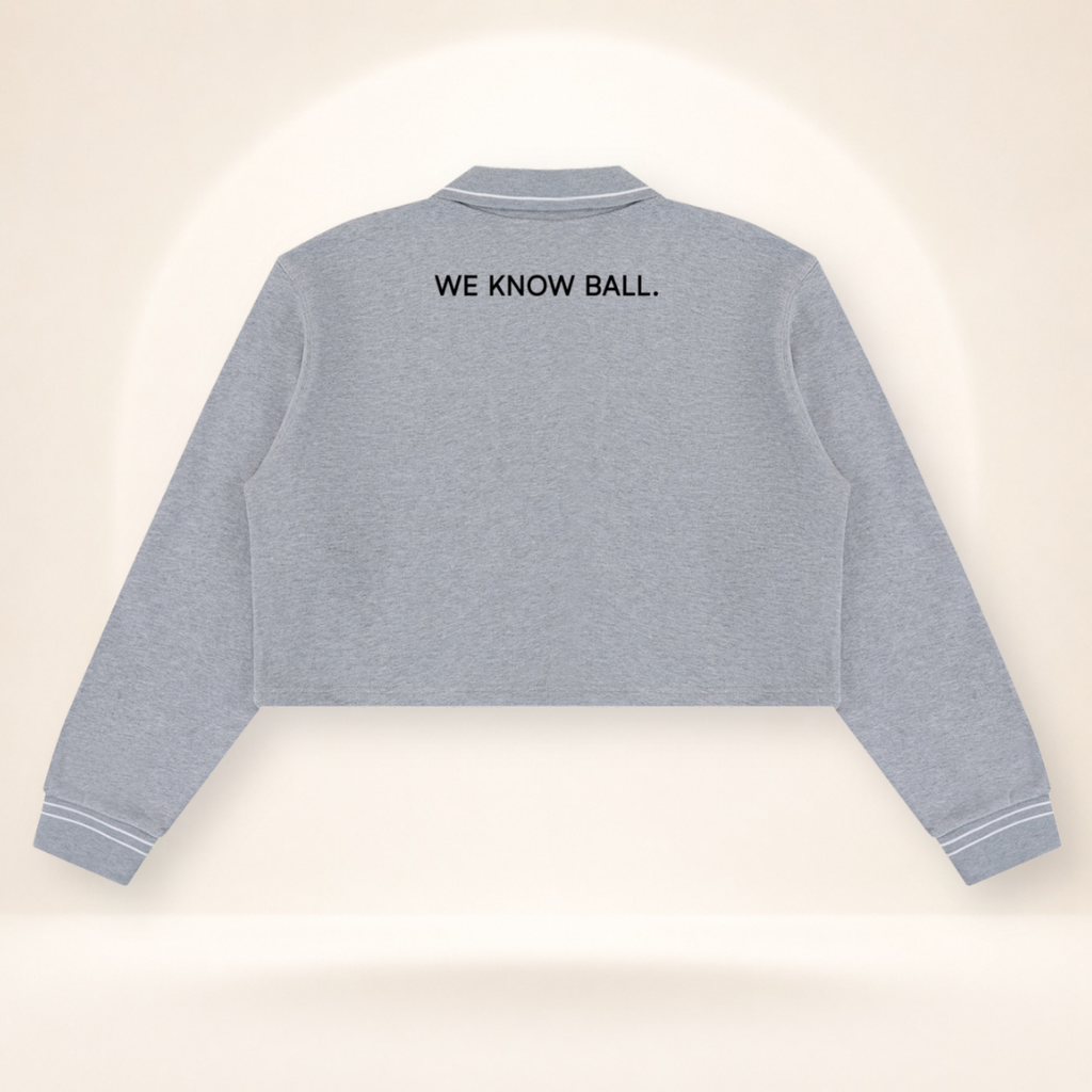 Women Who Love Sports Are Better Cropped Collared Sweatshirt – product view 9