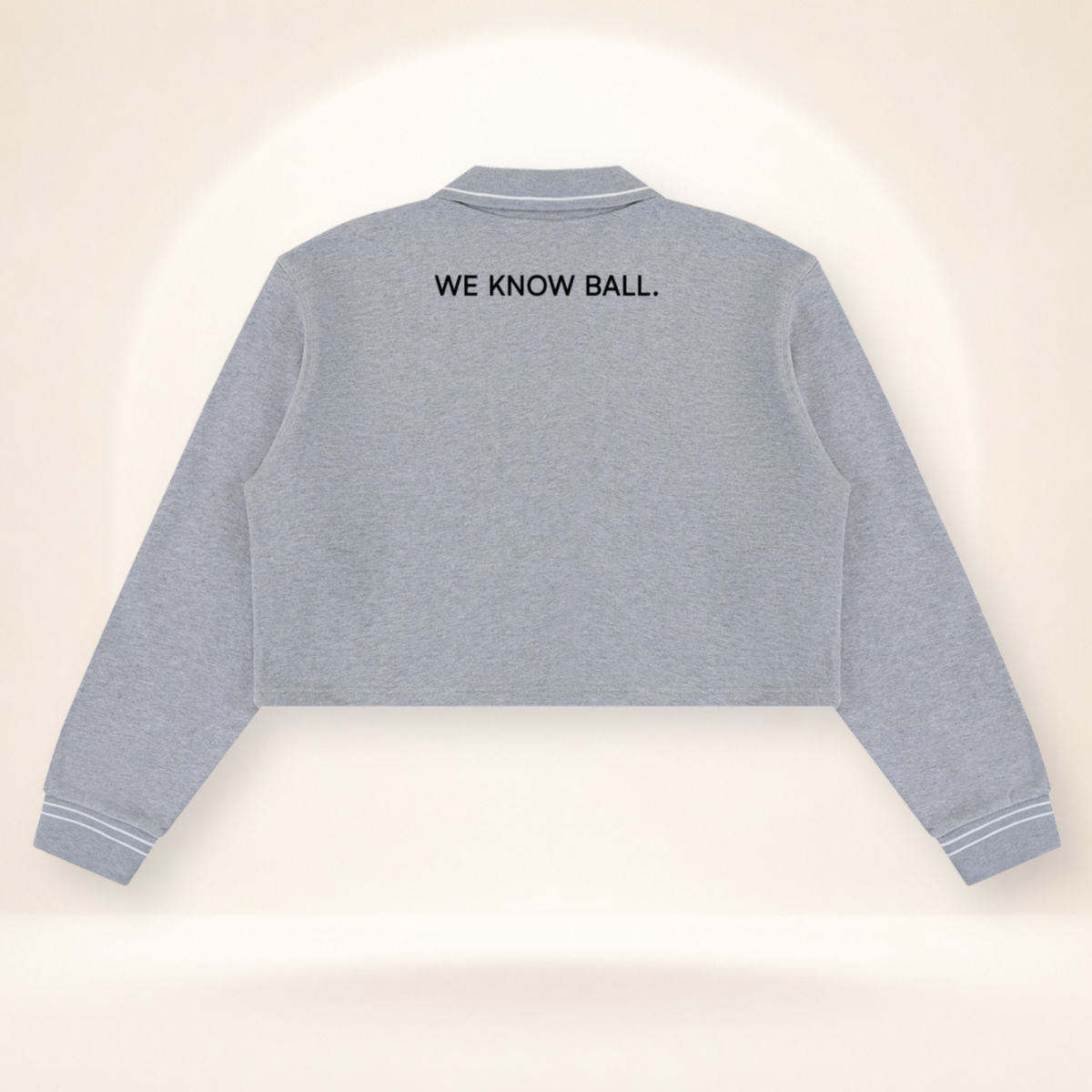 Women Who Love Sports Are Better Cropped Collared Sweatshirt – product view 9