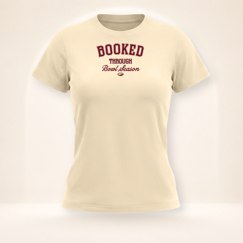 Booked Through Bowl Season Slim Fit Tee – front view