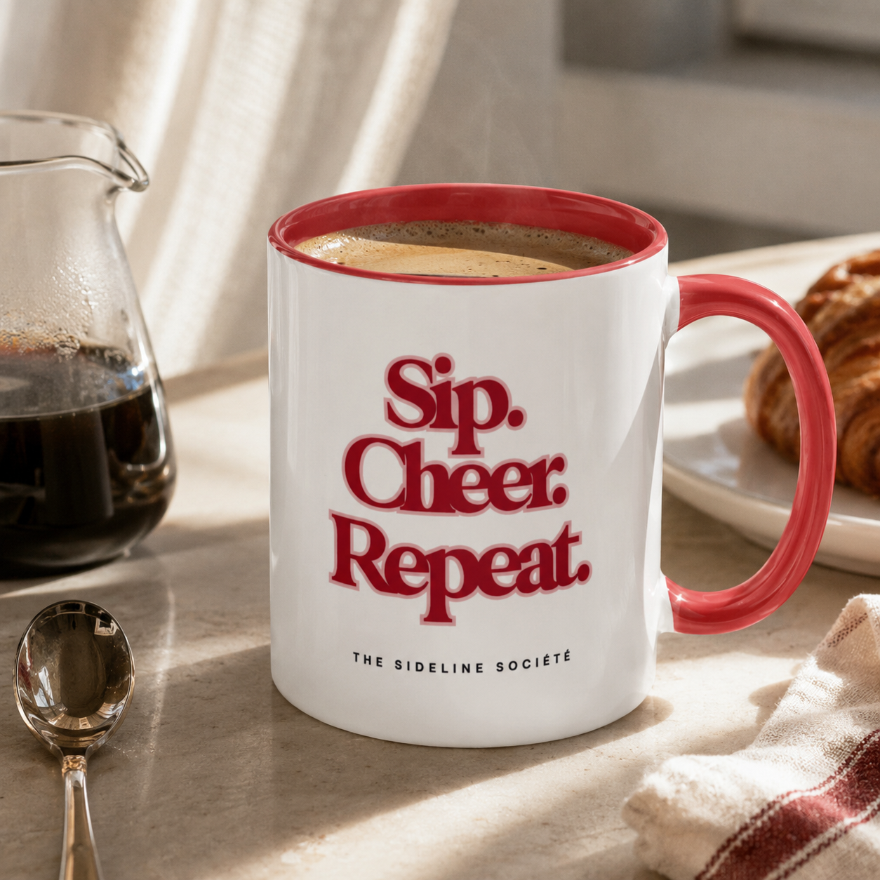 Sip. Cheer. Repeat. Coffee Mug