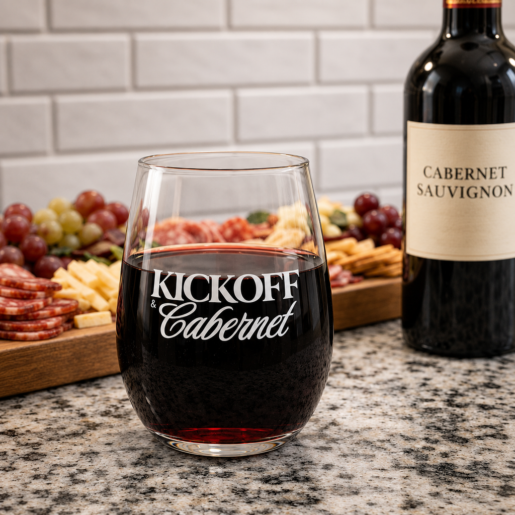 Kickoff & Cabernet Stemless Wine Glass