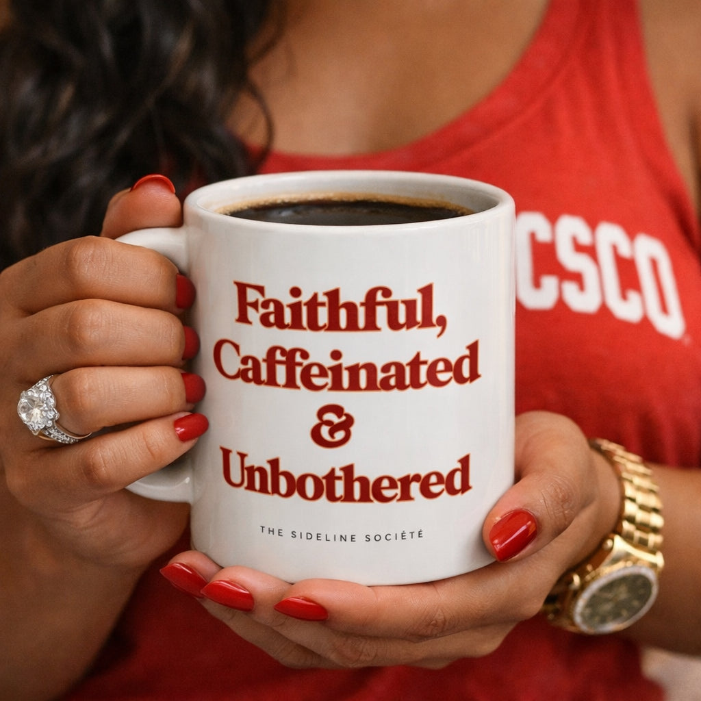 Faithful, Caffeinated & Unbothered" Coffee Mug, mug from Sideline Société