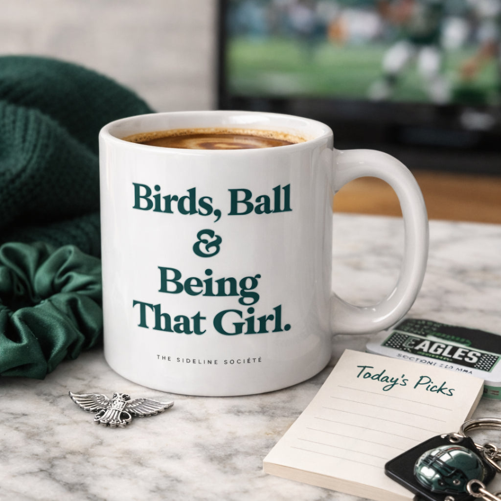 Birds, Ball & Being That Girl" Coffee Mug, mug from Sideline Société