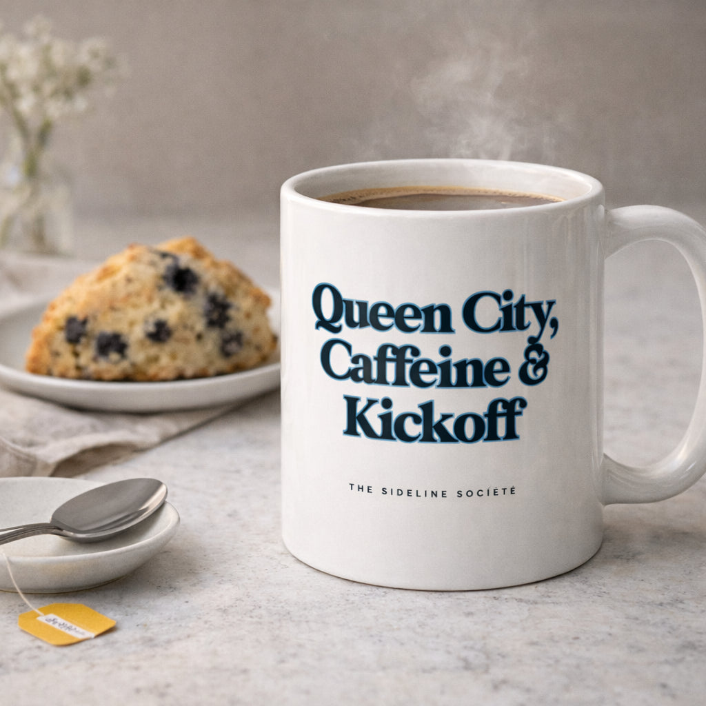 Queen City, Caffeine & Kickoff" Coffee Mug, mug from Sideline Société