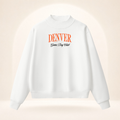 Denver Game Day Club Mock-Neck Sweatshirt white ghost mannequin front view
