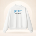 Detroit Game Day Club Mock-Neck Sweatshirt white ghost mannequin front view