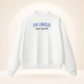Los Angeles Game Day Club Royal Blue Mock-Neck Sweatshirt white ghost mannequin front view