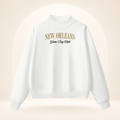 New Orleans Game Day Club Mock-Neck Sweatshirt white ghost mannequin front view