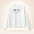New York Green Game Day Club Mock-Neck Sweatshirt white ghost mannequin front view