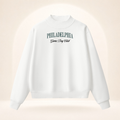 Philadelphia Game Day Club Mock-Neck Sweatshirt white ghost mannequin front view