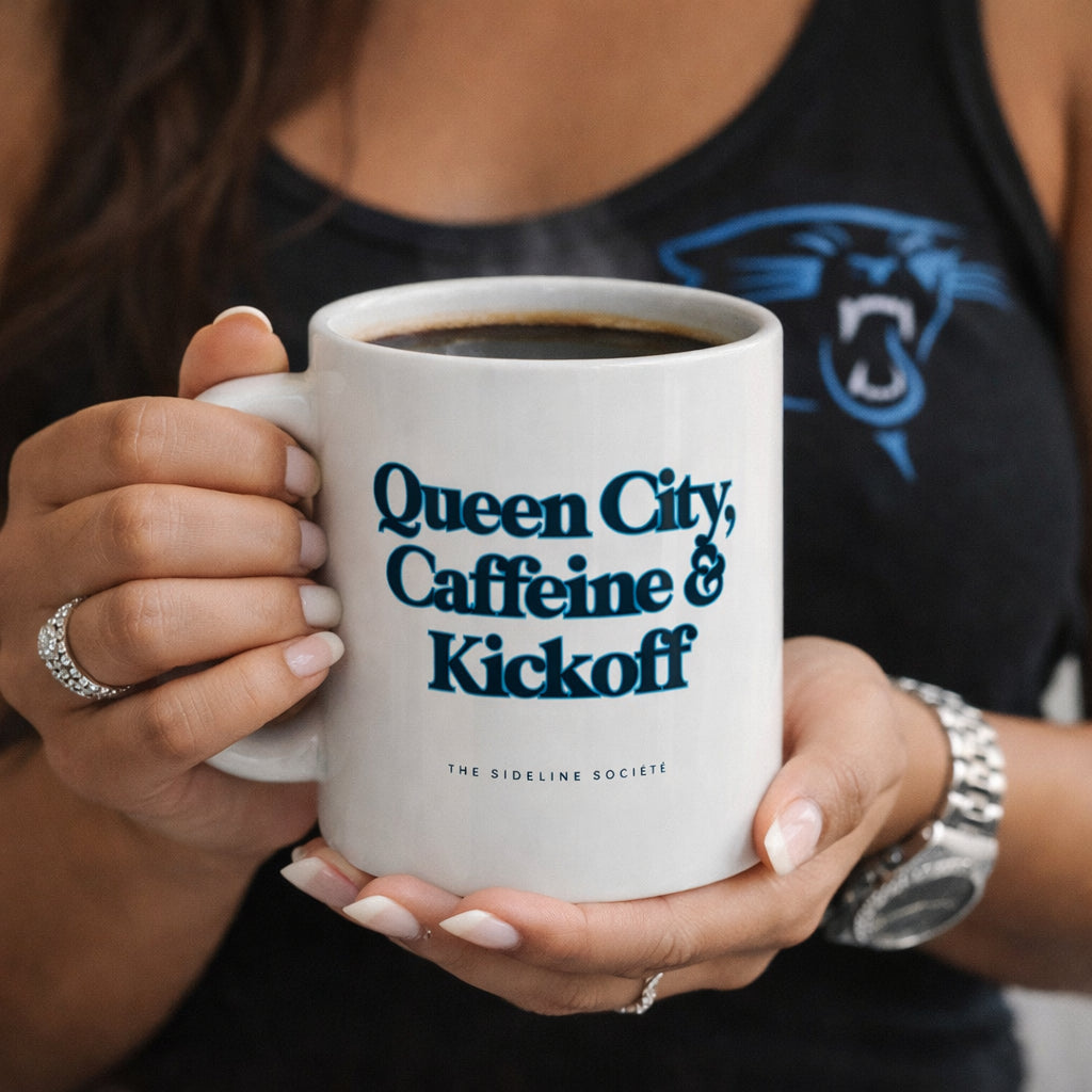 Queen City, Caffeine & Kickoff" Coffee Mug, mug from Sideline Société