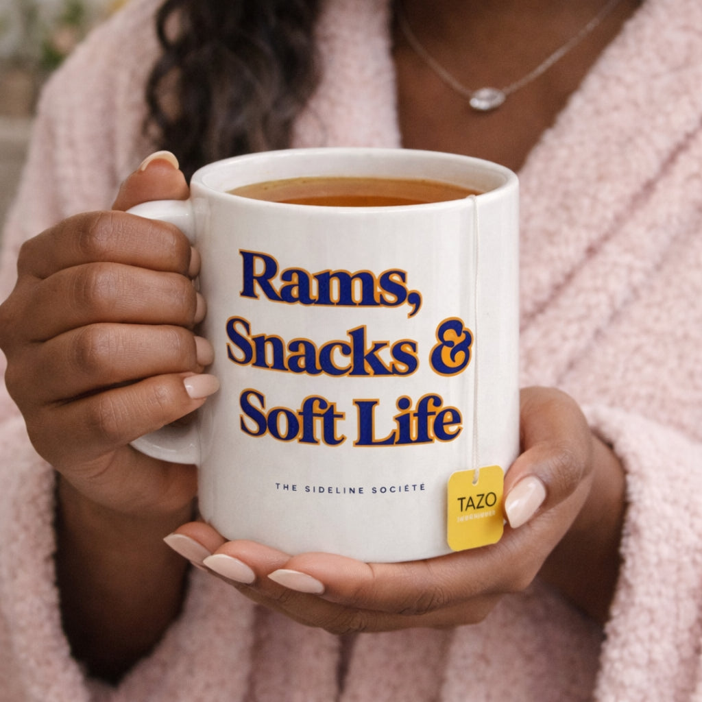 Rams, Snacks & Soft Life" Coffee Mug, mug from Sideline Société