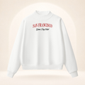 San Francisco Game Day Club Mock-Neck Sweatshirt white ghost mannequin front view