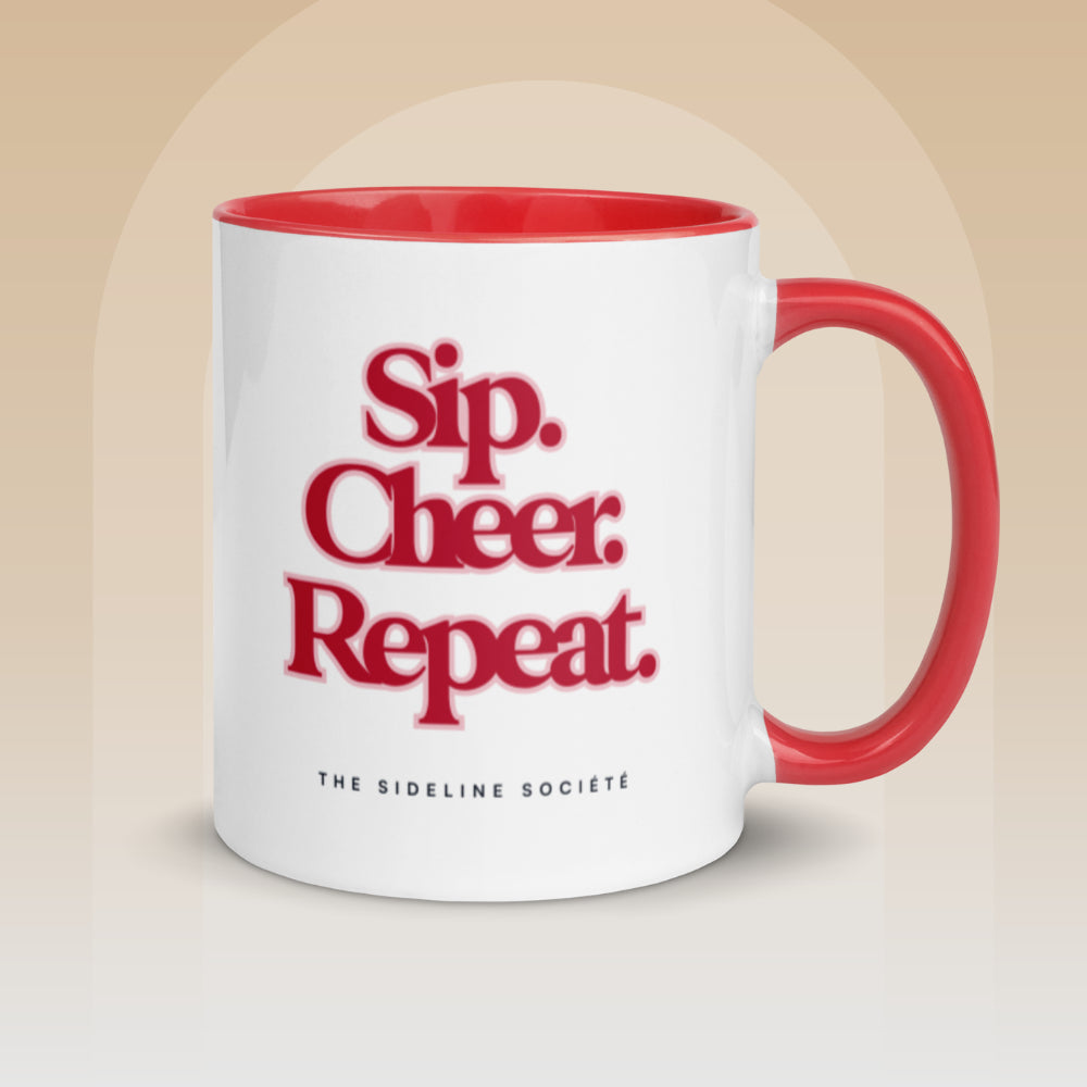 Sip. Cheer. Repeat. Ceramic Mug, mug from Sideline Société