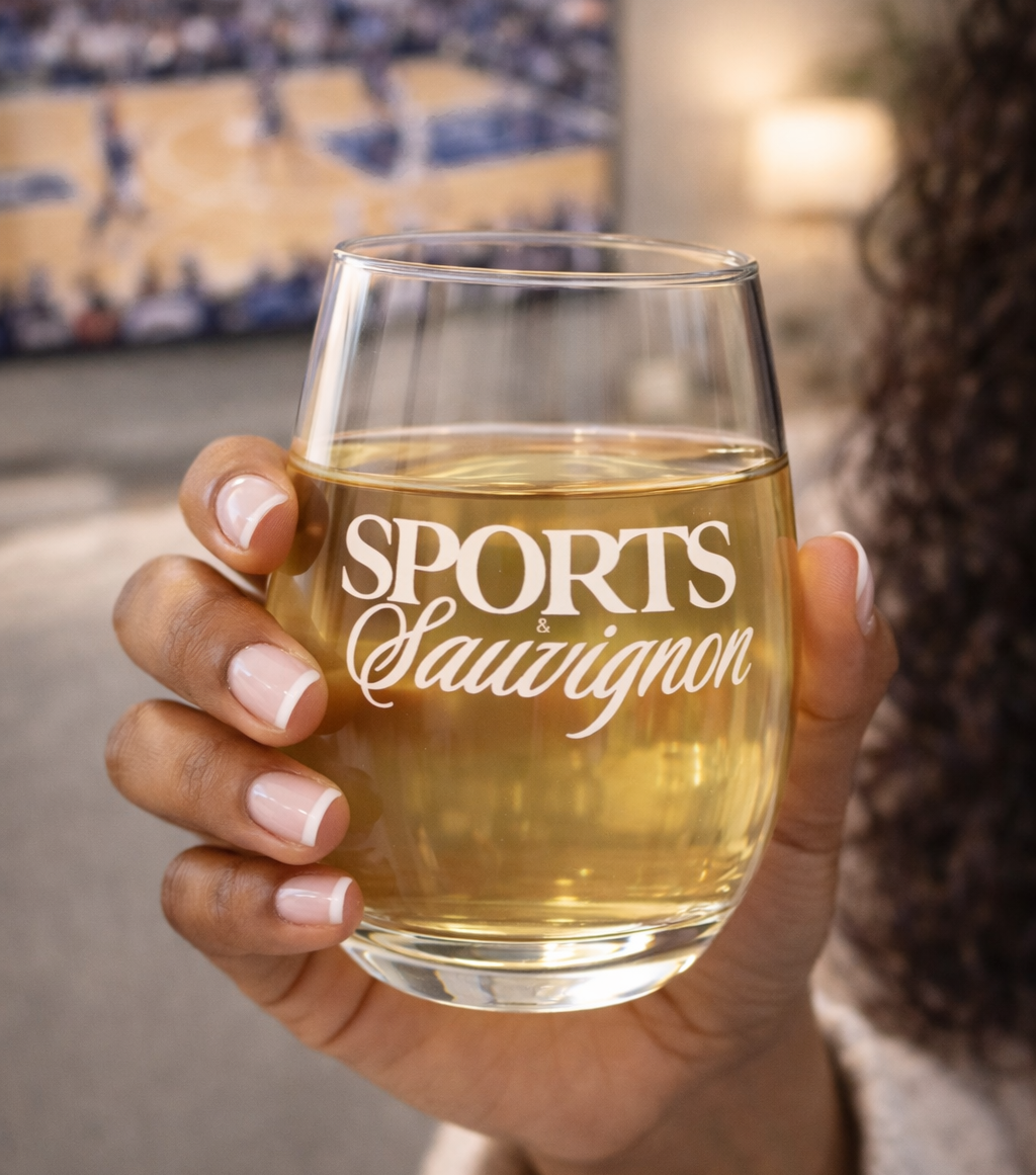 Sports & Sauvignon Stemless Wine Glass