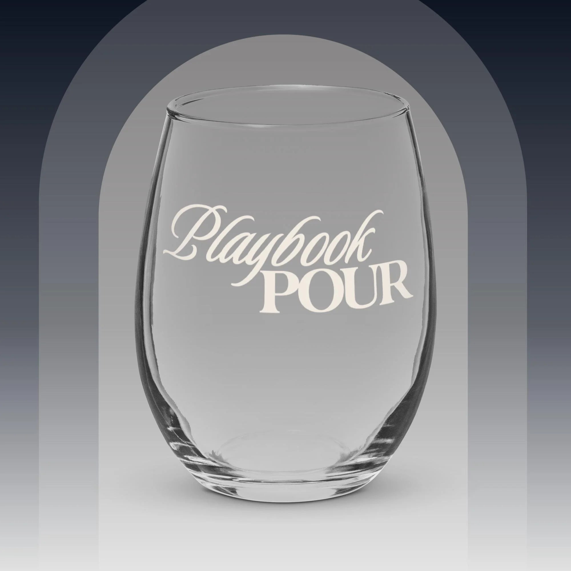 'Playbook Pour' Stemless Wine Glass, wine glass from Sideline Société