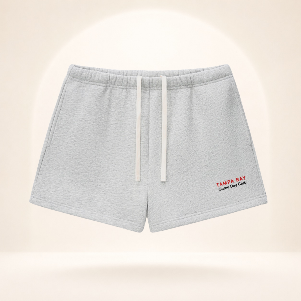 Tampa Bay Game Day Club Fleece Shorts flower gray front mockup
