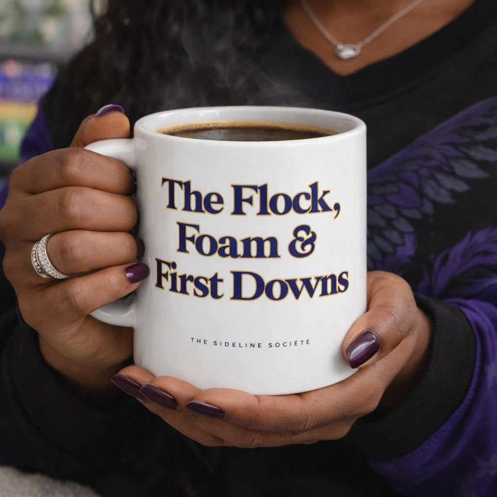 The Flock, Foam & First Downs" Coffee Mug, mug from Sideline Société