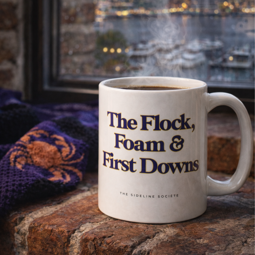 The Flock, Foam & First Downs" Coffee Mug, mug from Sideline Société