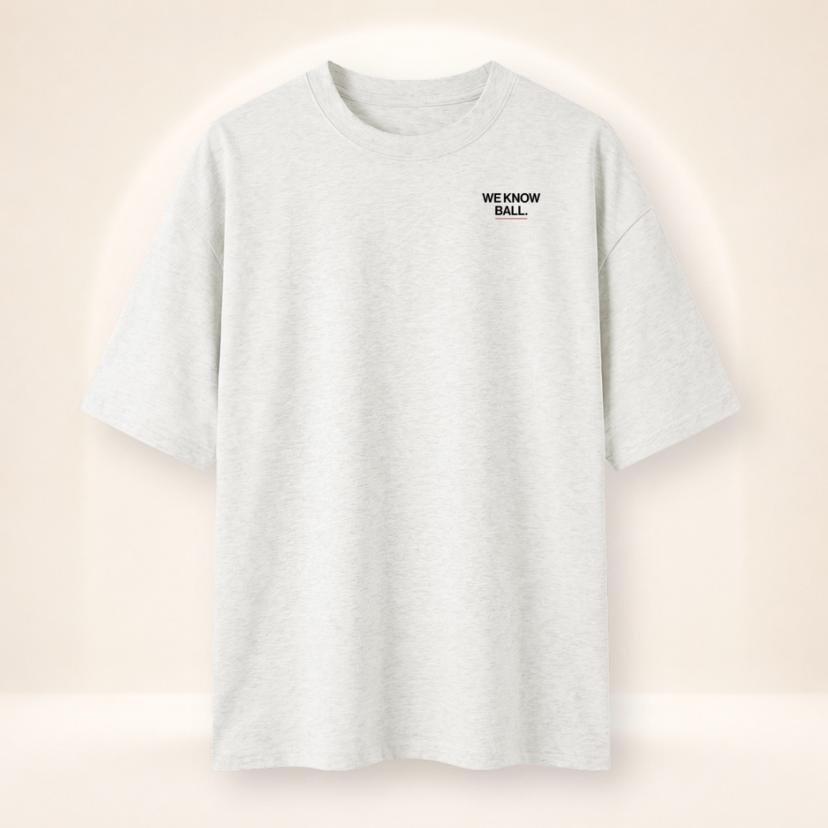 Women Who Love Sports Are Better. Boxy Oversized Tee in oat gray – front view