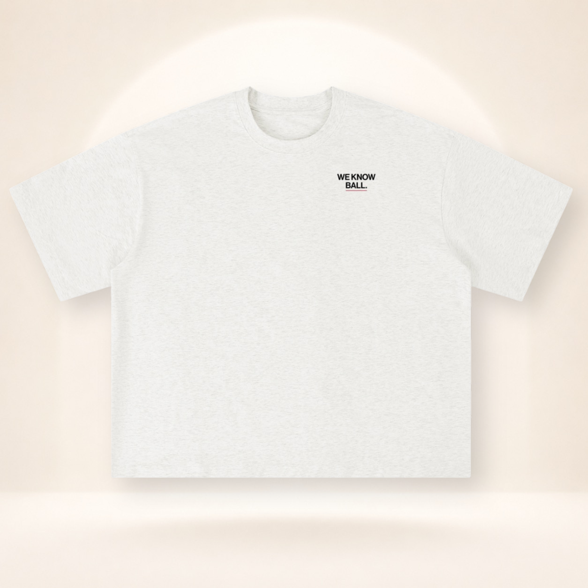 Women Who Love Sports Are Better. Boxy Oversized Tee in oat gray – flat product view