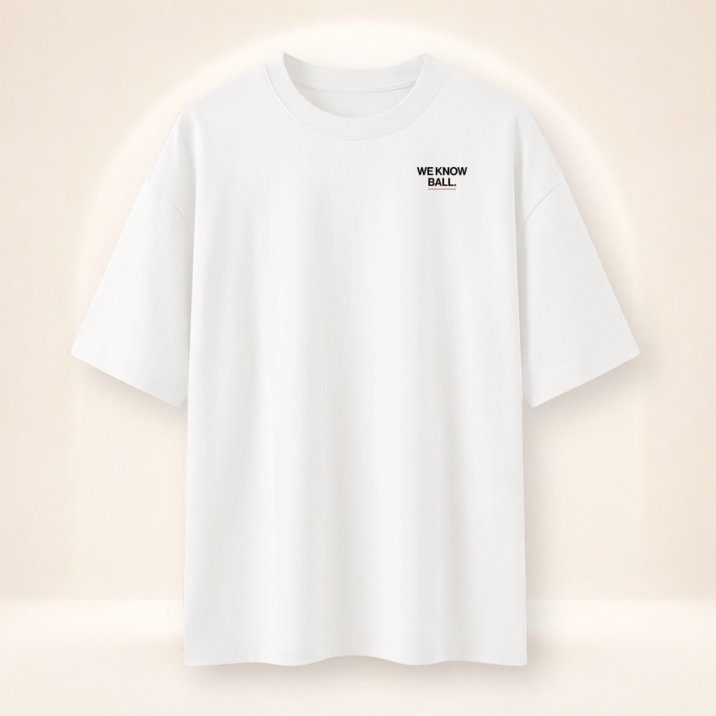 Women Who Love Sports Are Better. Boxy Oversized Tee in white – front view