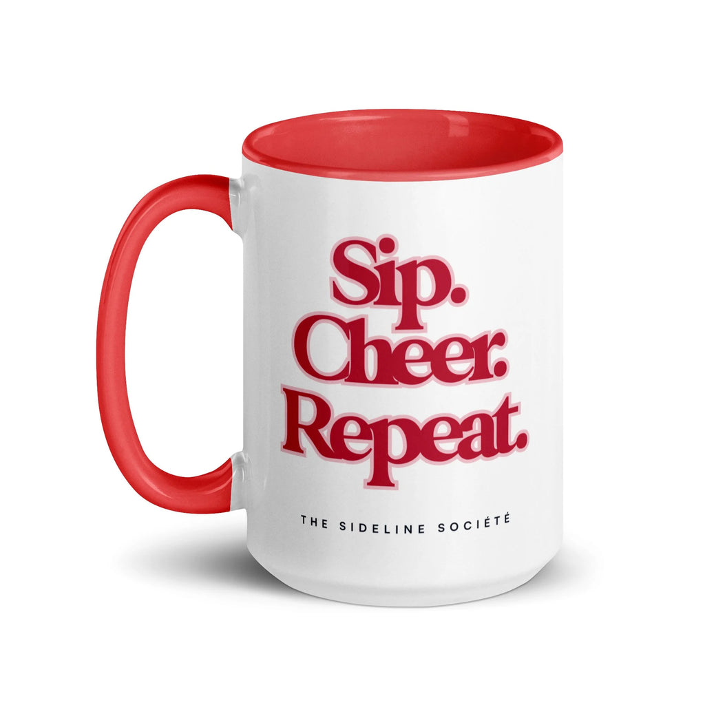 Sip. Cheer. Repeat. Ceramic Mug, mug from Sideline Société