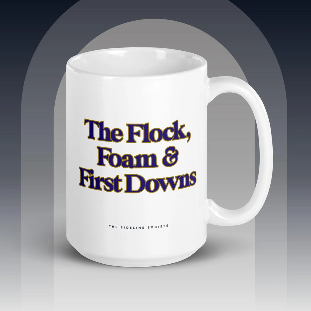 The Flock, Foam & First Downs" Coffee Mug, mug from Sideline Société
